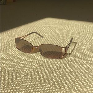 RARE Escada E1255 Brown Rimmed Narrow Sunglasses